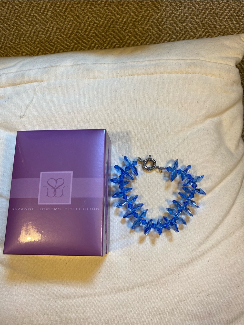 Suzanne Somers Blue Crystal Spike Bracelet